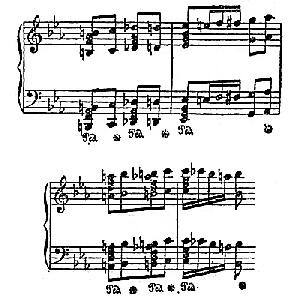 [Notenbeispiel S. 360, Nr. 1: Liszt, Galopp chromatique]