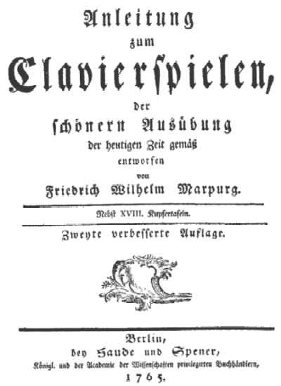 Marpurg, Titelblatt